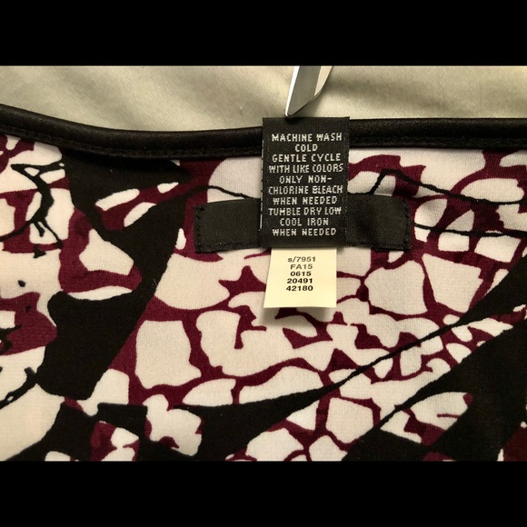 Alfani Black/Rust Color Sheath Dress Keyhole Neck - Picture 5 of 5